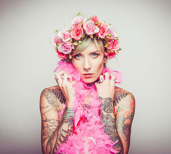 Photograph Ian Ross Pettigrew Tattooed Flower Girl on One Eyeland